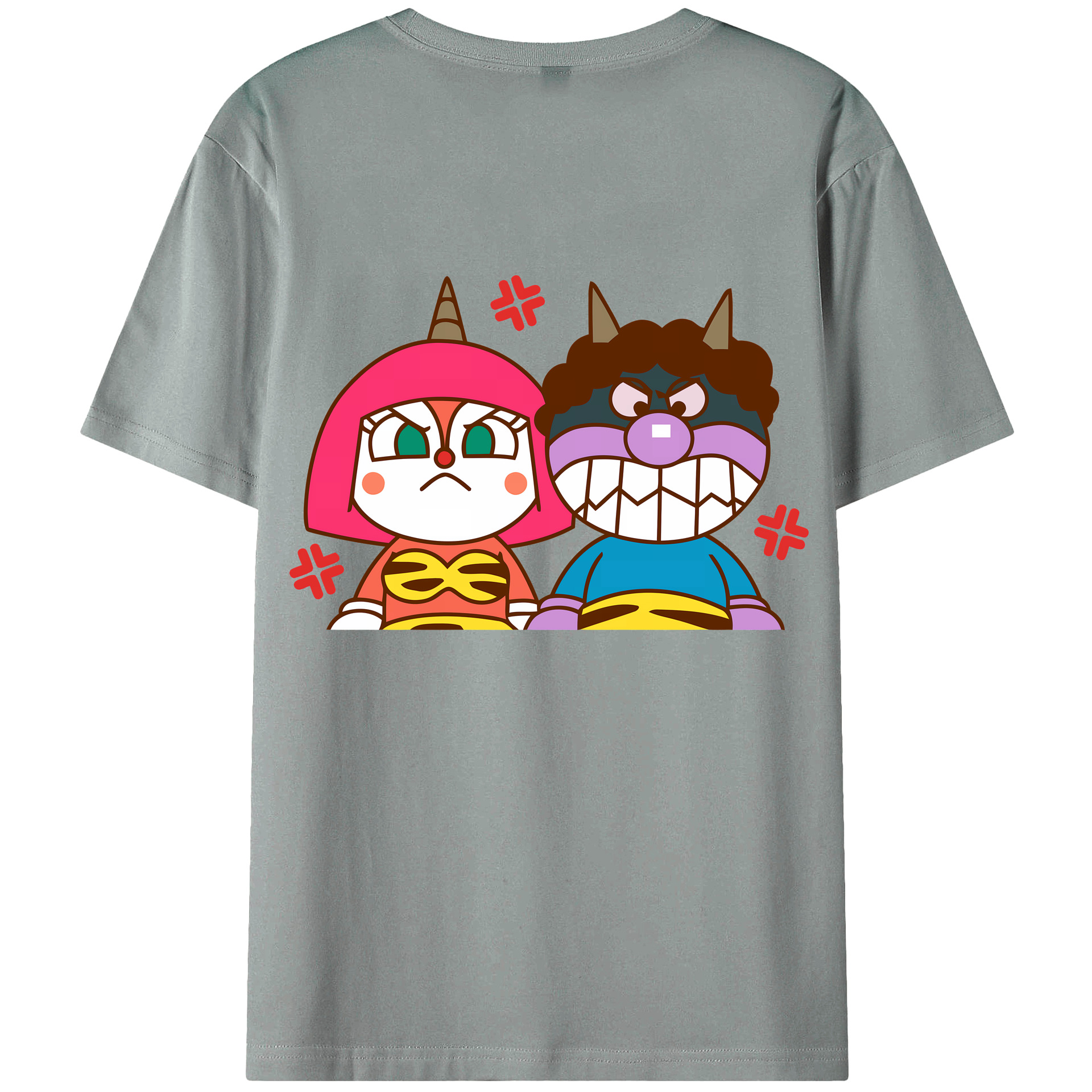 （画像用） アンパンマン Anpanman 綿100％ メンズ半袖Tシャツ（バックプリント） 通気性